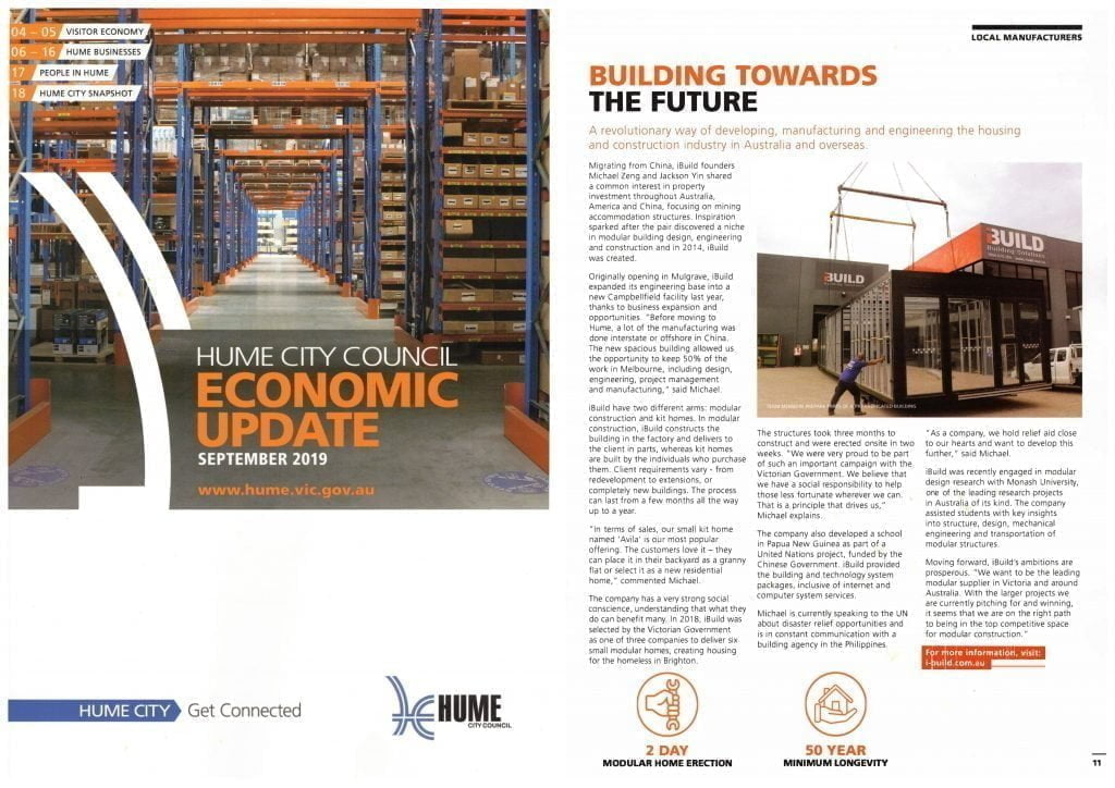 iBuild Featured In Hume City Economic Magazine